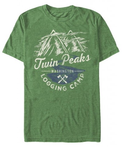 Twin Peaks Men's Logging Camp Logo Short Sleeve T-Shirt Green $17.84 T-Shirts