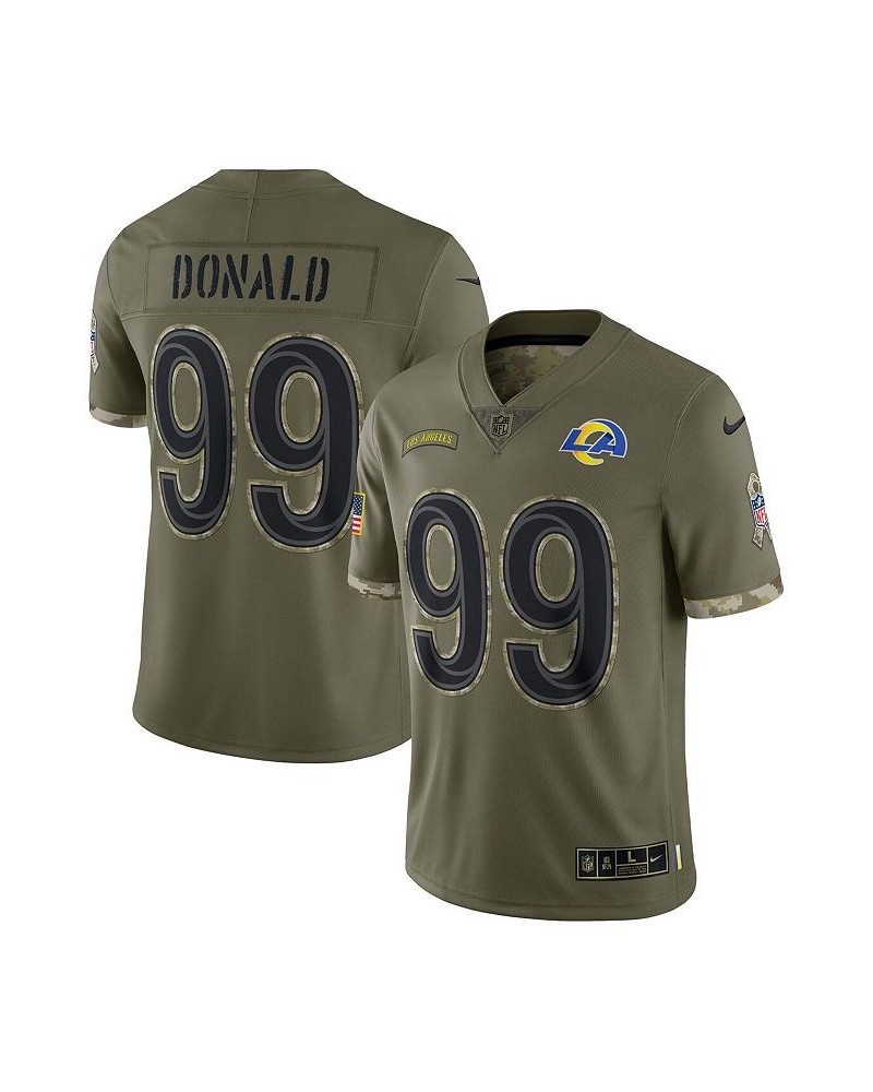 Men's Aaron Donald Olive Los Angeles Rams 2022 Salute To Service Limited Jersey $44.40 Jersey