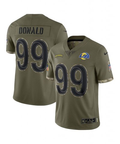 Men's Aaron Donald Olive Los Angeles Rams 2022 Salute To Service Limited Jersey $44.40 Jersey