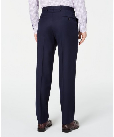 Men's Slim-Fit UltraFlex Stretch Solid Suit Separate Pants Blue $39.16 Pants