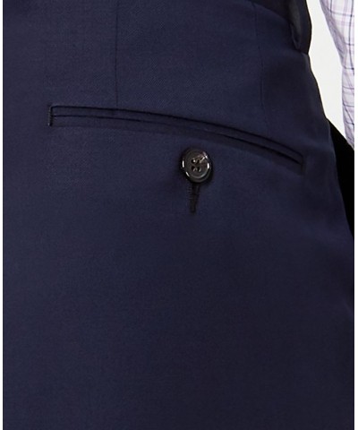 Men's Slim-Fit UltraFlex Stretch Solid Suit Separate Pants Blue $39.16 Pants