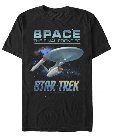 Star Trek Men's The Original Series Space The Final Frontier Short Sleeve T-Shirt Black $15.75 T-Shirts