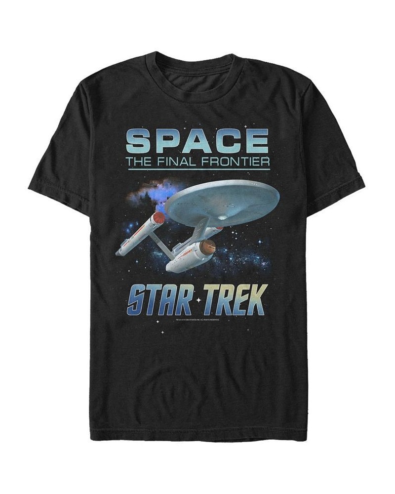 Star Trek Men's The Original Series Space The Final Frontier Short Sleeve T-Shirt Black $15.75 T-Shirts