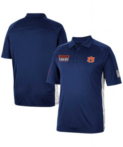 Men's Navy Auburn Tigers OHT Military-Inspired Appreciation Snow Camo Raglan Polo Shirt $26.40 Polo Shirts