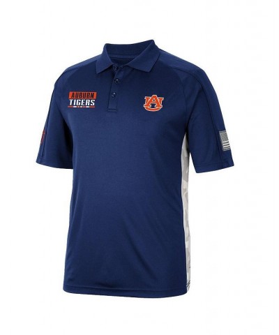 Men's Navy Auburn Tigers OHT Military-Inspired Appreciation Snow Camo Raglan Polo Shirt $26.40 Polo Shirts