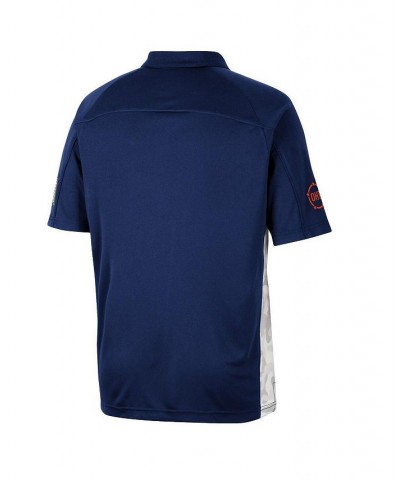 Men's Navy Auburn Tigers OHT Military-Inspired Appreciation Snow Camo Raglan Polo Shirt $26.40 Polo Shirts