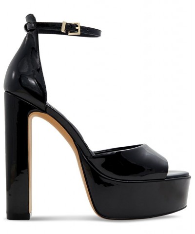 Women's Nissa Two-Piece Platform Dress Sandals Black $52.00 Shoes