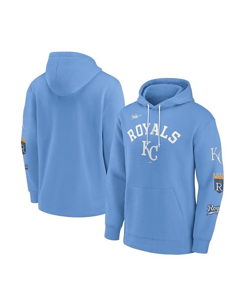 Men's Light Blue Kansas City Royals Rewind Lefty Pullover Hoodie $43.70 Sweatshirt