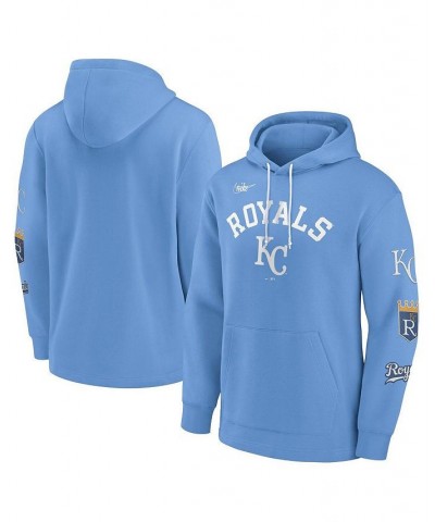 Men's Light Blue Kansas City Royals Rewind Lefty Pullover Hoodie $43.70 Sweatshirt