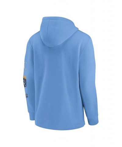 Men's Light Blue Kansas City Royals Rewind Lefty Pullover Hoodie $43.70 Sweatshirt