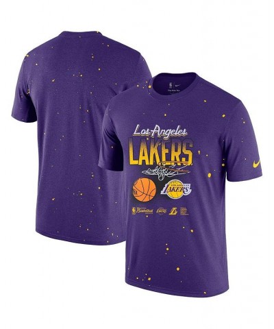 Men's Purple Los Angeles Lakers Courtside Splatter T-shirt $22.39 T-Shirts