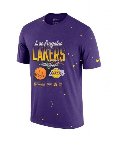 Men's Purple Los Angeles Lakers Courtside Splatter T-shirt $22.39 T-Shirts