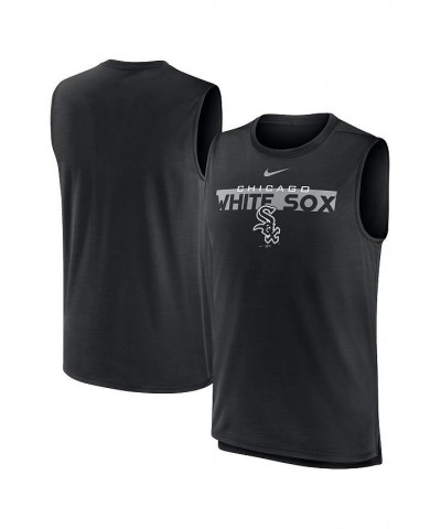 Men's Black Chicago White Sox Knockout Stack Exceed Performance Muscle Tank Top $21.60 T-Shirts