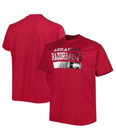 Men's Cardinal Arkansas Razorbacks Big and Tall Raglan T-shirt $23.39 T-Shirts