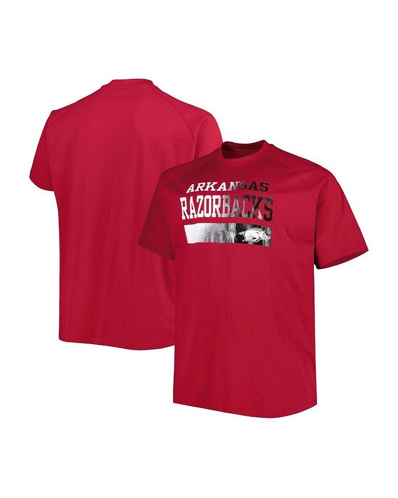 Men's Cardinal Arkansas Razorbacks Big and Tall Raglan T-shirt $23.39 T-Shirts