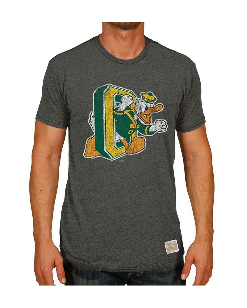 Men's Heather Black Oregon Ducks Vintage-Like Donald O Tri-Blend T-shirt $18.45 T-Shirts