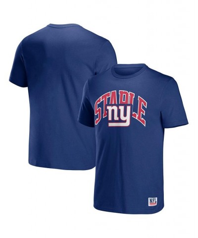 Men's NFL X Staple Blue New York Giants Lockup Logo Short Sleeve T-shirt $14.40 T-Shirts