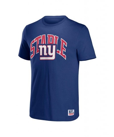 Men's NFL X Staple Blue New York Giants Lockup Logo Short Sleeve T-shirt $14.40 T-Shirts