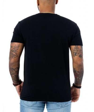 Men's Duel Tiger Rhinestone T-shirt Black $18.45 T-Shirts