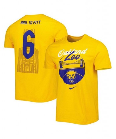 Men's Gold Pitt Panthers Basketball Student Section T-shirt $21.59 T-Shirts