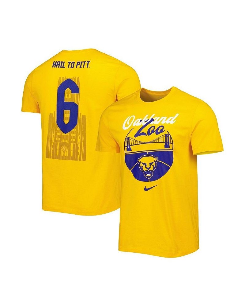 Men's Gold Pitt Panthers Basketball Student Section T-shirt $21.59 T-Shirts