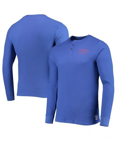 Men's Royal Buffalo Bills Thermal Henley Long Sleeve T-shirt $30.75 T-Shirts