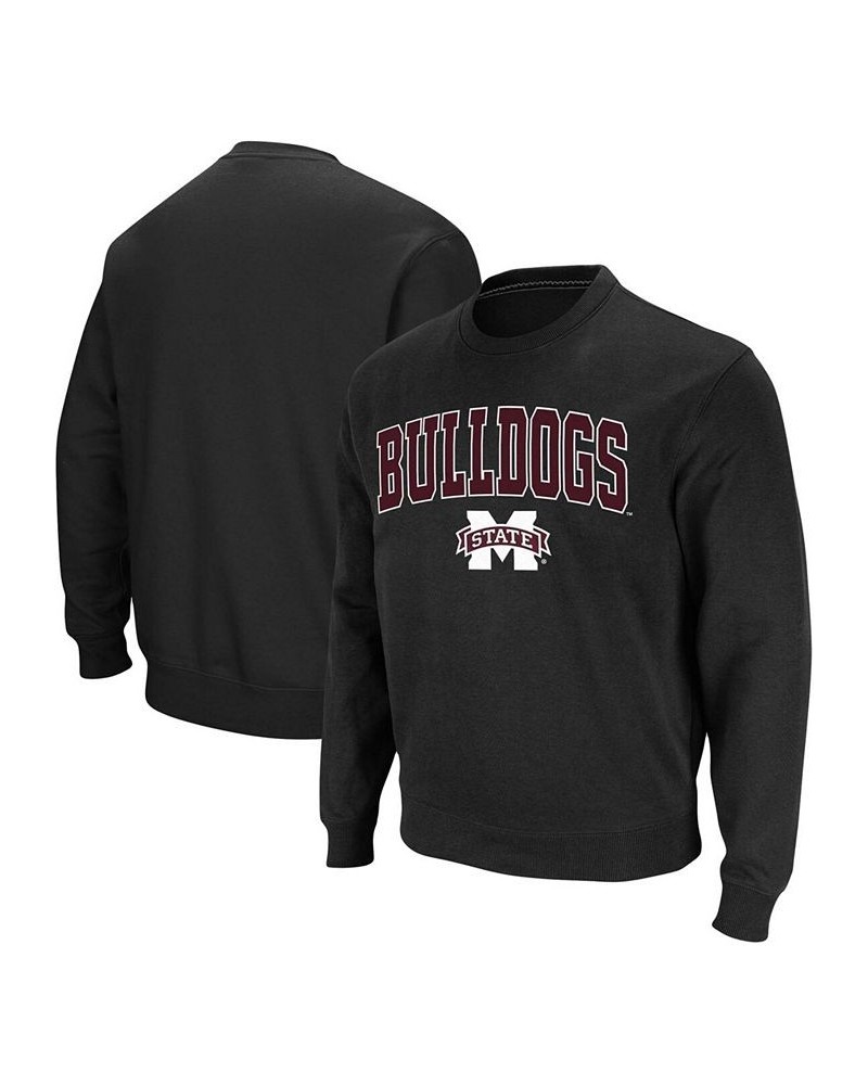 Men's Black Mississippi State Bulldogs Arch & Logo Tackle Twill Pullover Sweatshirt $22.56 Sweatshirt