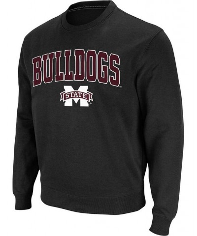 Men's Black Mississippi State Bulldogs Arch & Logo Tackle Twill Pullover Sweatshirt $22.56 Sweatshirt