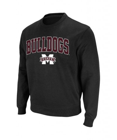 Men's Black Mississippi State Bulldogs Arch & Logo Tackle Twill Pullover Sweatshirt $22.56 Sweatshirt