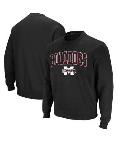 Men's Black Mississippi State Bulldogs Arch & Logo Tackle Twill Pullover Sweatshirt $22.56 Sweatshirt