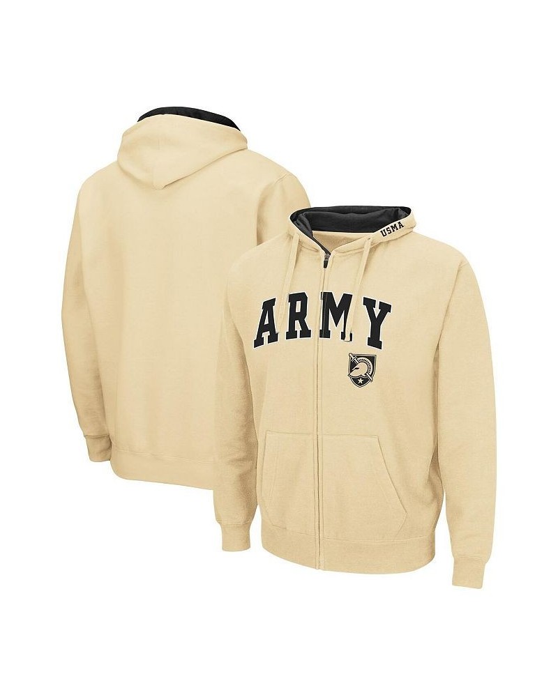 Men's Gold Army Black Knights Arch and Logo 3.0 Full-Zip Hoodie $30.00 Sweatshirt