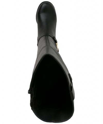 Vickyy Riding Boots Black & Cognac $19.77 Shoes