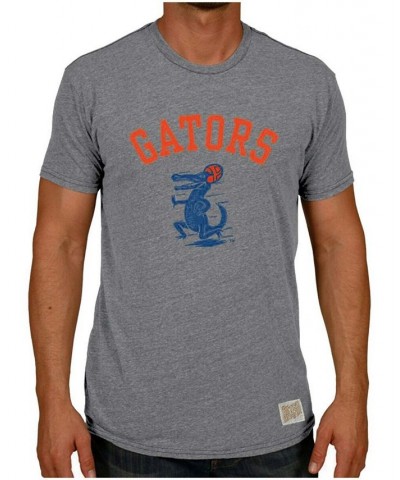 Men's Heather Gray Florida Gators Vintage-Like Football Gator Tri-Blend T-shirt $22.50 T-Shirts