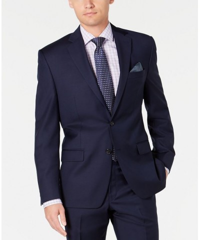 Men's Slim-Fit UltraFlex Stretch Solid Suit Separates Jacket Blue $68.00 Suits