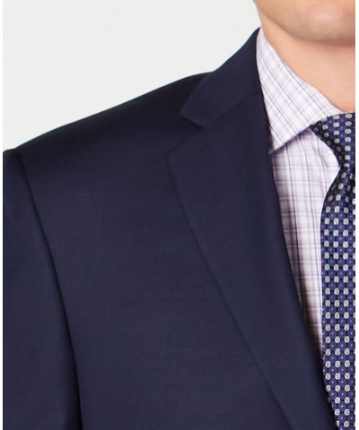 Men's Slim-Fit UltraFlex Stretch Solid Suit Separates Jacket Blue $68.00 Suits