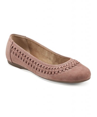 Women's Jett Woven Round Toe Slip-on Dress Flats Pink $46.53 Shoes