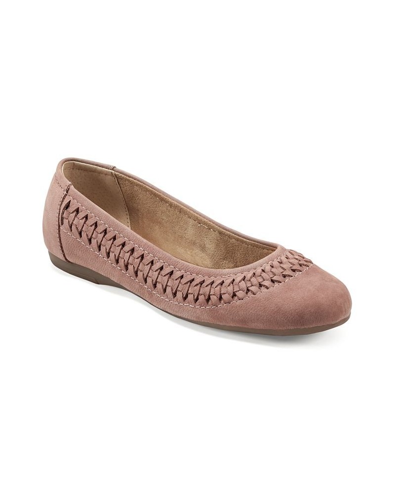 Women's Jett Woven Round Toe Slip-on Dress Flats Pink $46.53 Shoes