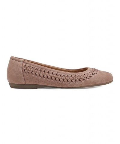 Women's Jett Woven Round Toe Slip-on Dress Flats Pink $46.53 Shoes