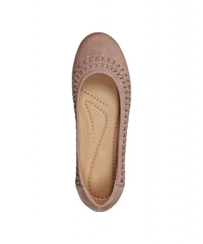 Women's Jett Woven Round Toe Slip-on Dress Flats Pink $46.53 Shoes