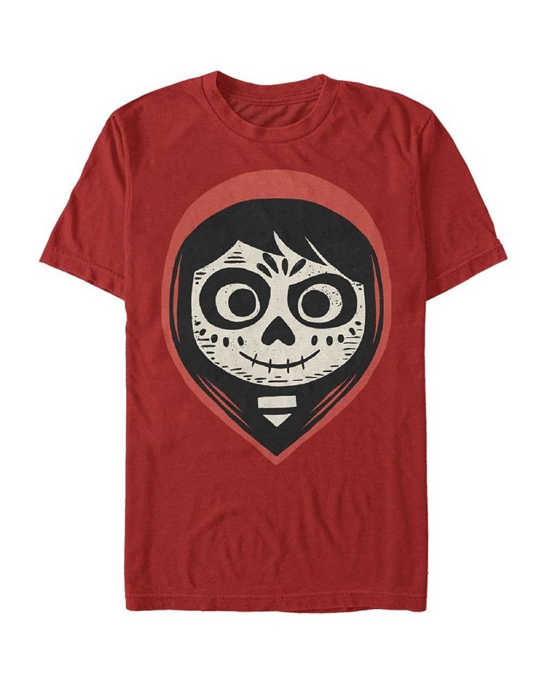 Disney Pixar Men's Coco Miguel Sugar Skull Big Face Short Sleeve T-Shirt Red $18.89 T-Shirts