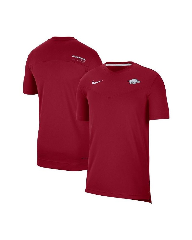 Men's Cardinal Arkansas Razorbacks 2022 Coaches UV Performance T-shirt $25.80 T-Shirts