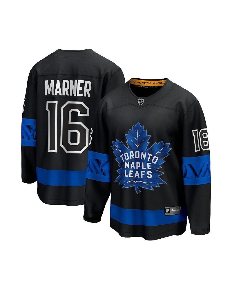 Men's Branded Mitchell Marner Black Toronto Maple Leafs Alternate Premier Breakaway Reversible Player Jersey $61.05 Jersey