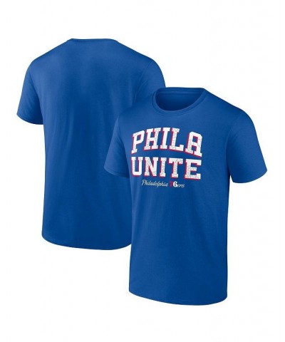 Men's Branded Royal Philadelphia 76Ers Hometown Collection Phila Unite T-shirt $21.59 T-Shirts