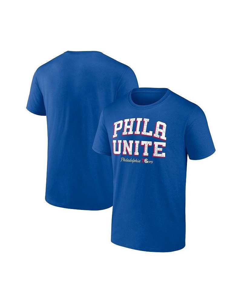 Men's Branded Royal Philadelphia 76Ers Hometown Collection Phila Unite T-shirt $21.59 T-Shirts