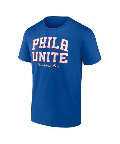 Men's Branded Royal Philadelphia 76Ers Hometown Collection Phila Unite T-shirt $21.59 T-Shirts