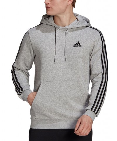 Men's Essentials Fleece Logo Hoodie Gray $18.86 Sweatshirt