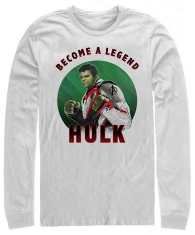 Marvel Men's Avengers Endgame Hulk Legend, Long Sleeve T-shirt White $20.39 T-Shirts