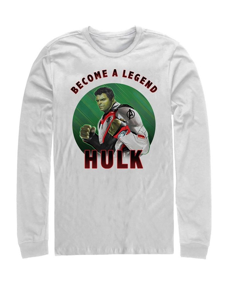 Marvel Men's Avengers Endgame Hulk Legend, Long Sleeve T-shirt White $20.39 T-Shirts