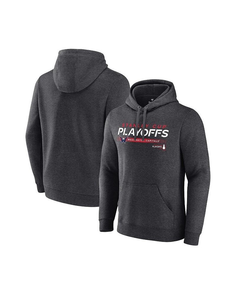 Men's Branded Charcoal Washington Capitals 2022 Stanley Cup Playoffs Playmaker Pullover Hoodie $32.12 Sweatshirt