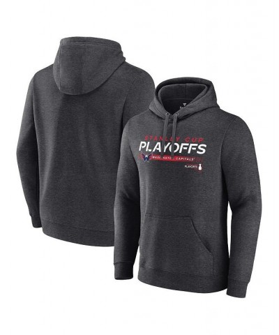 Men's Branded Charcoal Washington Capitals 2022 Stanley Cup Playoffs Playmaker Pullover Hoodie $32.12 Sweatshirt